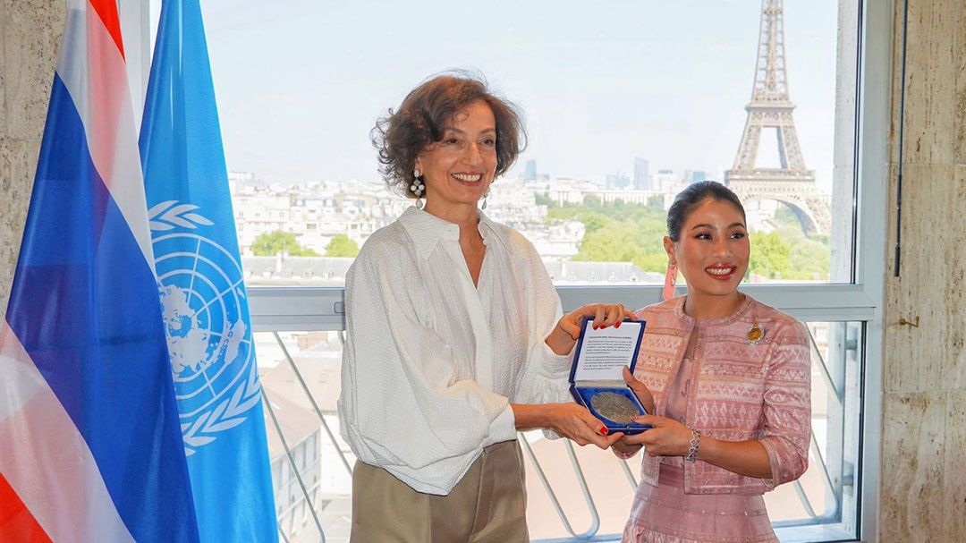 ‘เจ้าฟ้าสิริวัณณวรี’ ทรงได้รับการประกาศเชิดชูพระเกียรติจากองค์การยูเนสโก ถวายเหรียญสดุดีพระกรณียกิจด้านการสงวนรักษามรดกวัฒนธรรมและการส่งเสริมงานวิจิตรศิลป์