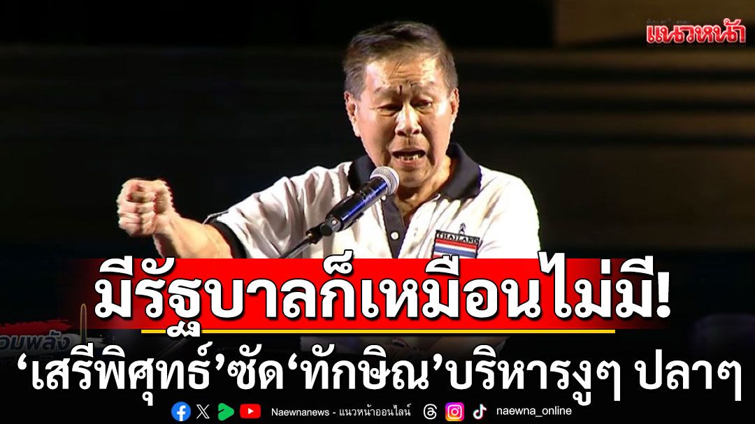 ’เสรีพิศุทธ์‘ กระซวกไส้ มีรัฐบาลก็เหมือนไม่มี ซัด‘ทักษิณ’บริหารงูๆ ปลาๆ