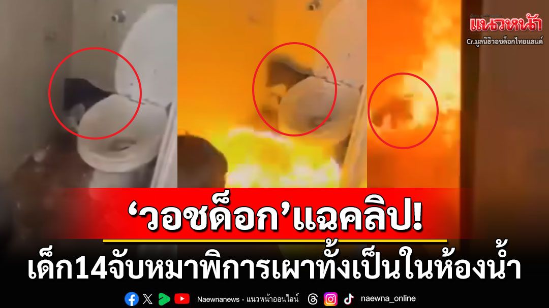 'วอชด็อก'โพสต์คลิปประจาน! เด็ก14จับหมาพิการเผาทั้งเป็นในส้วม ก่อนนำซากโยนทิ้งน้ำ