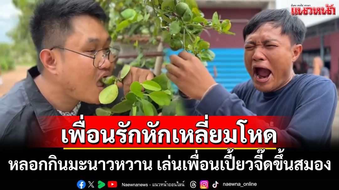 เพื่อนรักหักเหลี่ยมโหด! หลอกเพื่อนกินมะนาวหวาน เจอเข้าไปเต็มคำถึงกับเข็ดฟัน