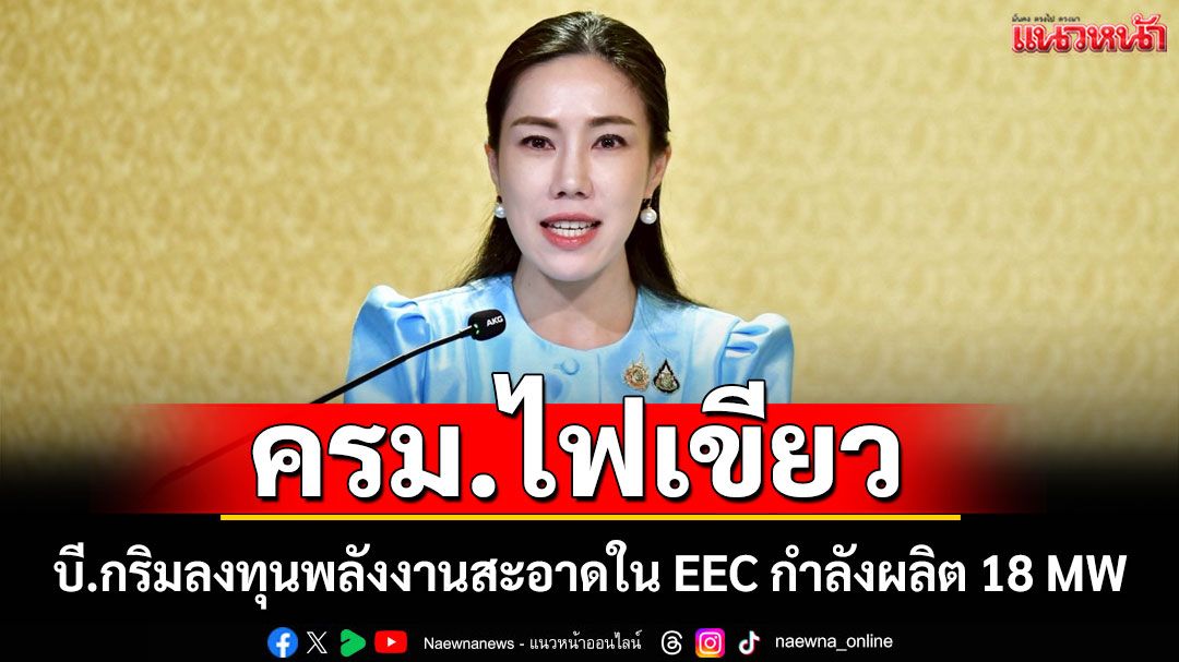 ครม.ไฟเขียว บี.กริมลงทุนพลังงานสะอาดใน EEC กำลังผลิต 18 MW ระยะสัญญา 25 ปี