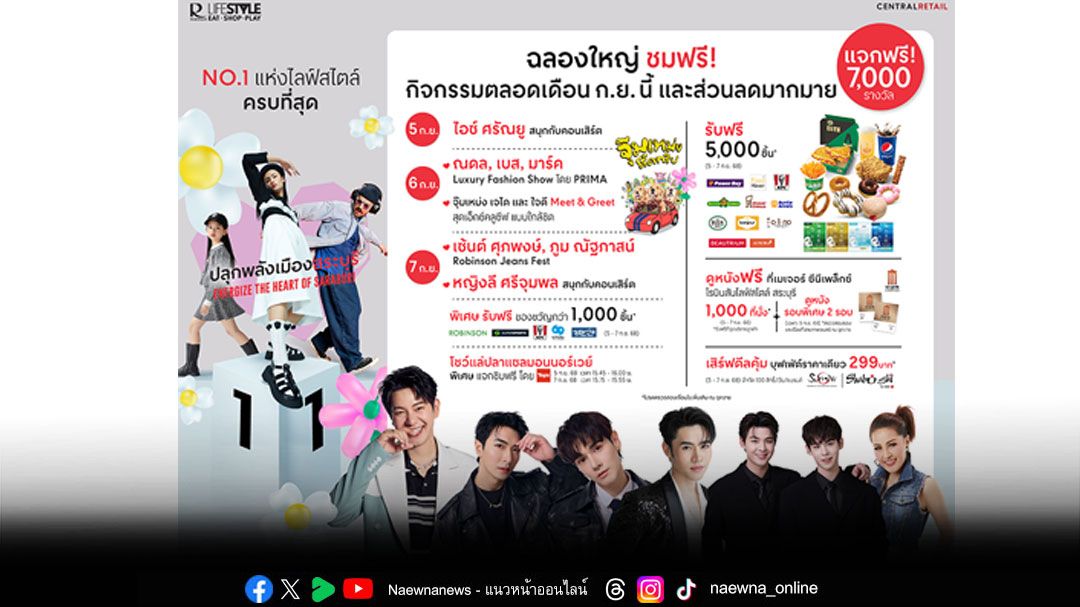 เตรียมพบกับ 'โรบินสันไลฟ์สไตล์ สระบุรี'โฉมใหม่!  No.1แห่งไลฟ์สไตล์ครบที่สุดของสระบุรี