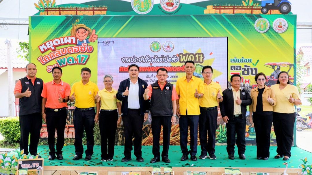 'กรมพัฒนาที่ดิน'เปิดตัว'พด.17'สารชีวภาพย่อยสลายตอซังพืชใน 7 วันลดการเผา