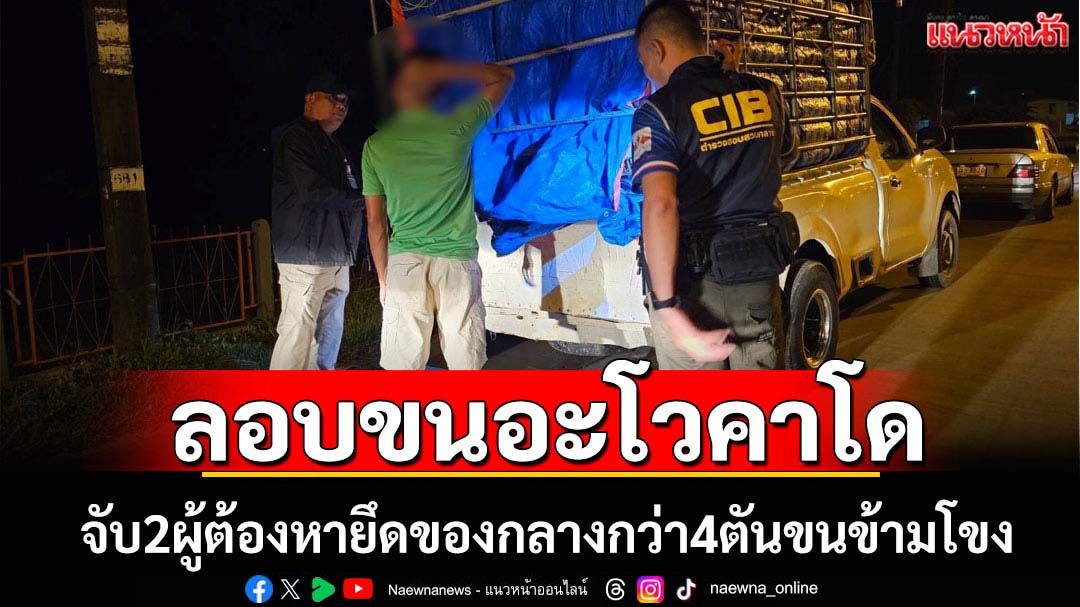 ลอบขนอะโวคาโดเถื่อนยึดได้กว่า4ตัน บริเวณริมโขง