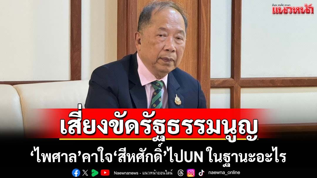‘ไพศาล’คาใจ‘สีหศักดิ์’ไปประชุมUN ในฐานะอะไร ยังไม่แถลงนโยบาย เสี่ยงขัดรธน.