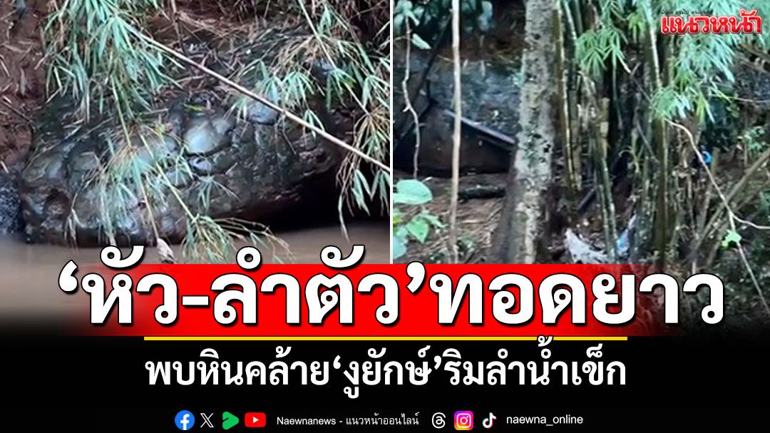 เพชรบูรณ์ฮือฮา! พบหินคล้าย'งูยักษ์'ริมลำน้ำเข็ก จุดเช็คอินใหม่สายมู