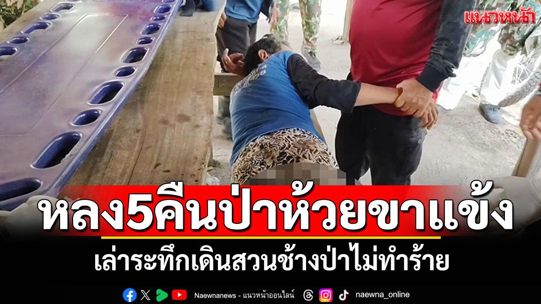 หลง5คืนป่าห้วยขาแข้ง! จนท.ตามเจอเดินผ่านกล้องดักสัตว์ หนุ่มใหญ่เล่าระทึกเดินสวนช้างป่าไม่ทำร้าย
