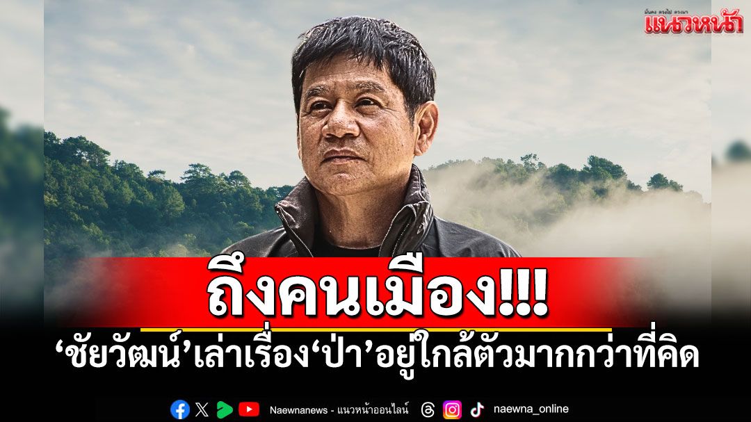 ถึงคนเมือง!!! 'ชัยวัฒน์'เล่าเรื่อง'ป่า'อยู่ใกล้ตัวมากกว่าที่คิด