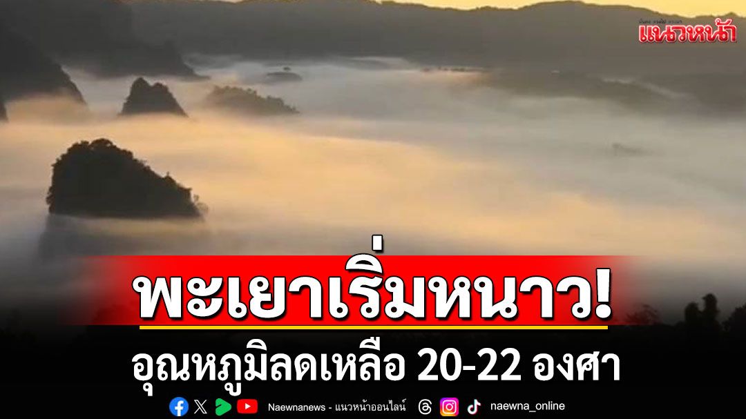 พะเยาเริ่มหนาว! อุณหภูมิลดเหลือ 20 องศา หมอกขาวปกคลุมภูลังกา-แม่ปืมงามสุดในรอบปี