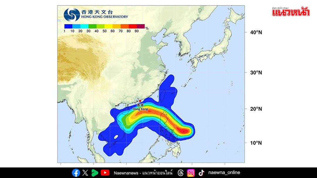 เตือนพายุ‘เฟิงเฉิน’ อีสาน-ใต้ฝนหนัก ช่วง21-23ตุลาคม