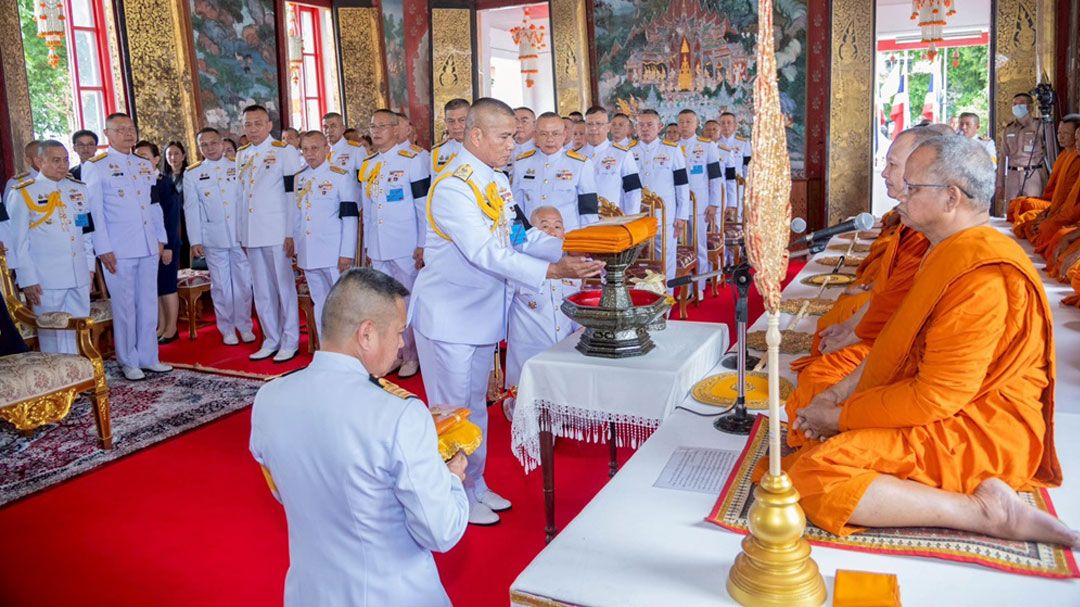 ผู้บัญชาการทหารเรือเป็นประธานในพิธีถวายผ้าพระกฐินพระราชทานกองทัพเรือ ประจำปี 2568
