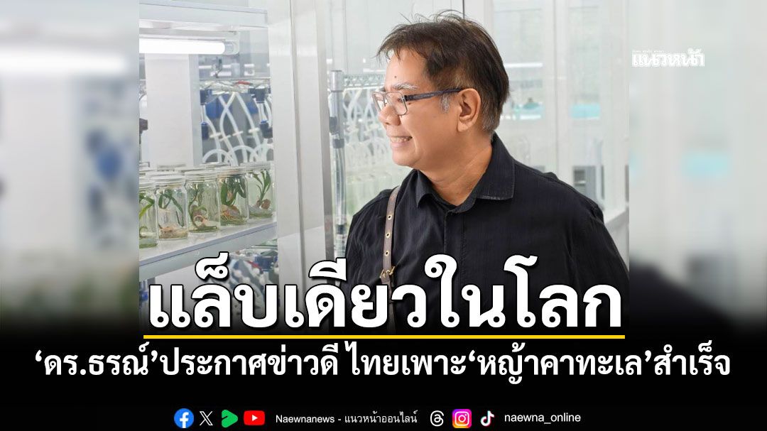 แล็บเดียวในโลก! 'ดร.ธรณ์'ประกาศข่าวดี ไทยเพาะ'หญ้าคาทะเล'สำเร็จ