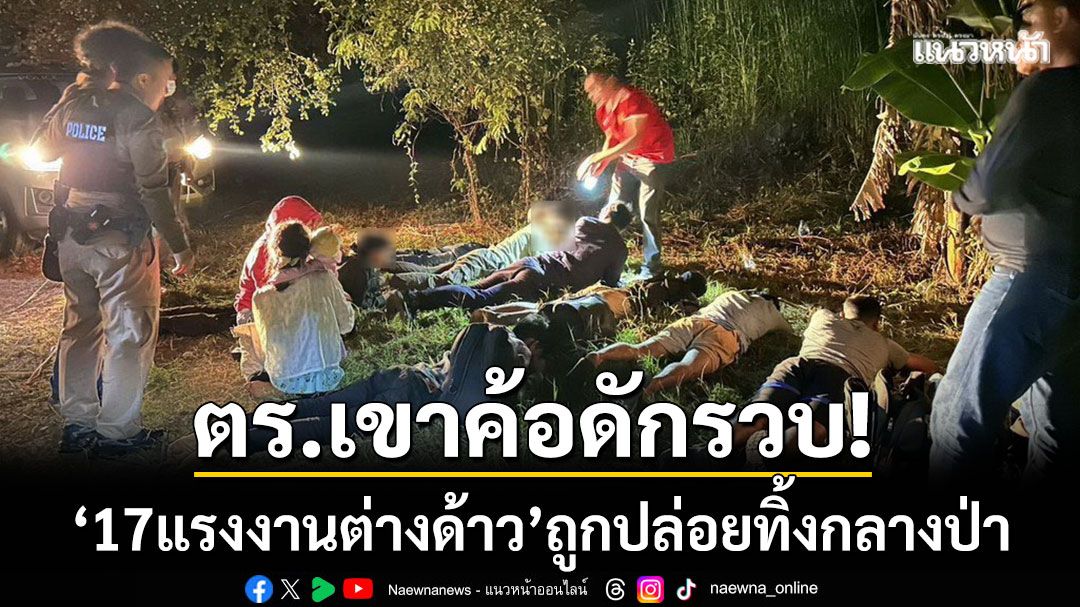 ตร.เขาค้อดักรวบ! ‘17แรงงานต่างด้าว’ ลักลอบเข้าเมือง-ถูกปล่อยทิ้งกลางป่า