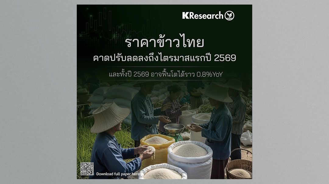 ราคาข้าวไทยร่วงยันต้นปีหน้า เหตุผลผลิตพุ่ง-อินเดียกลับมาเร่งส่งออก