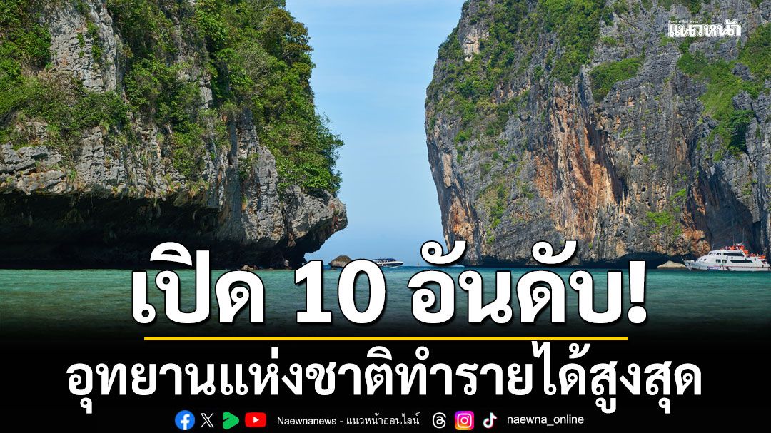 เช็กเลย! 10 อันดับอุทยานแห่งชาติ ยอดนิยม ปี 2568 ทำรายได้สูงสุด