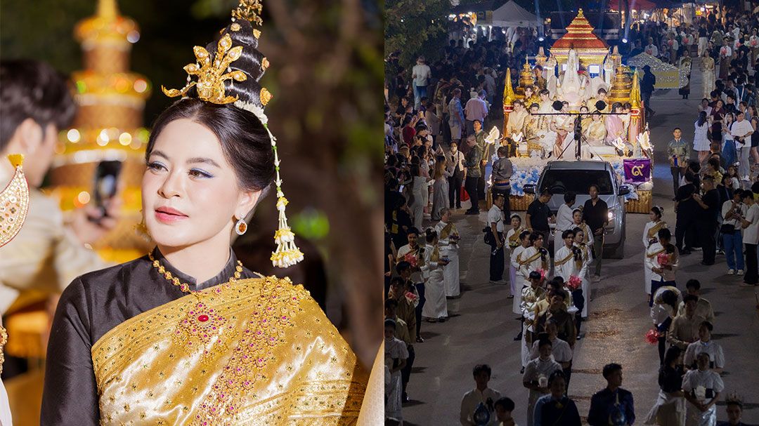 'มาดามหยก'แต่งชุดไทยร่วมขบวนสืบสานประเพณียี่เป็ง เชียงใหม่