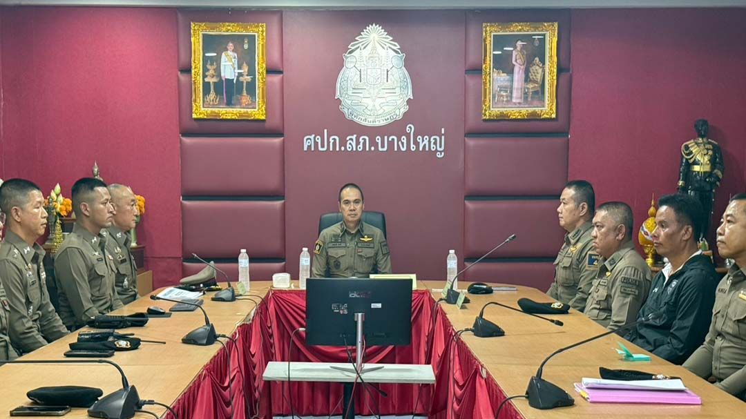 ‘ผู้การนนท์’ตรวจสภ.บางใหญ่ กำชับปราบปรามสิ่งผิดกม.-เฝ้าระวังร้านทอง