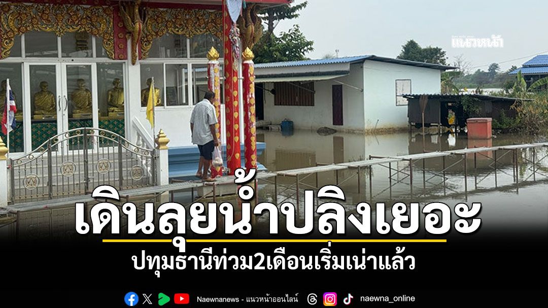ลุยน้ำปลิงก็เยอะ! ชุมชน'วัดโคก'วิกฤต ปทุมธานีน้ำท่วม2เดือน เริ่มเน่าแล้ว