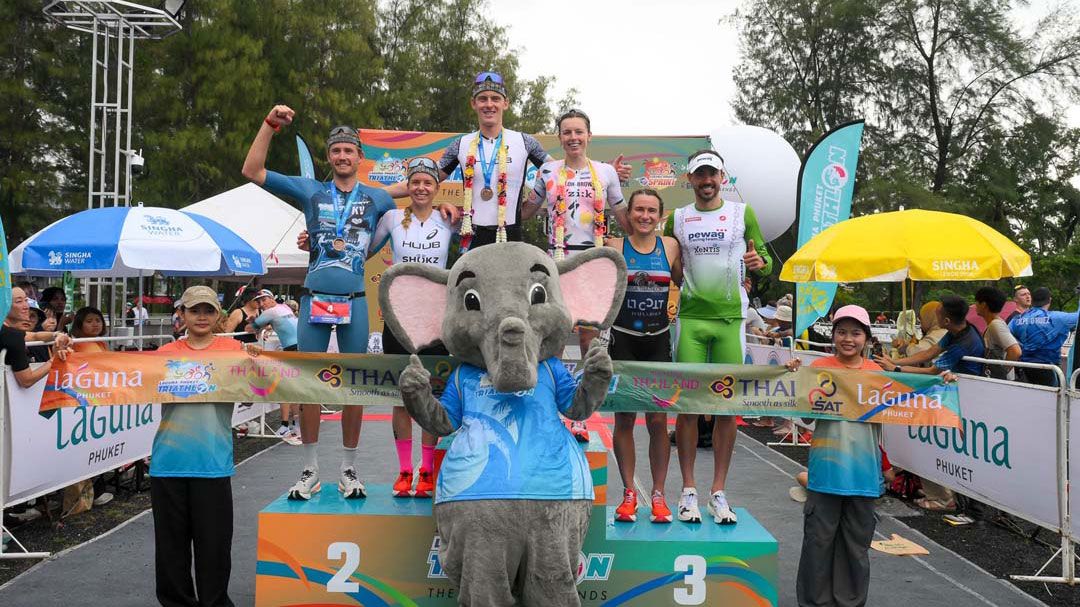 จอมแกร่ง‘กีวี่-ยูเค’ผงาดแชมป์ลากูน่าภูเก็ตไตรกีฬา