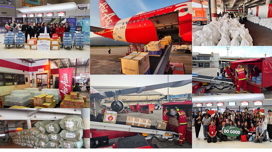 แอร์เอเชีย ขนส่งความห่วงใยคนไทยสู่ผู้ประสบอุทกภัยหาดใหญ่ นราธิวาส