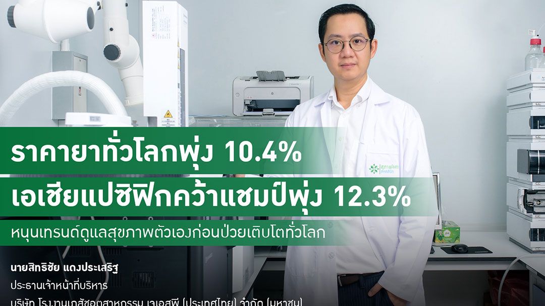 JSP เผยราคายาทั่วโลกพุ่ง10.4%เอเชียแปซิฟิกคว้าแชมป์พุ่ง12.3%