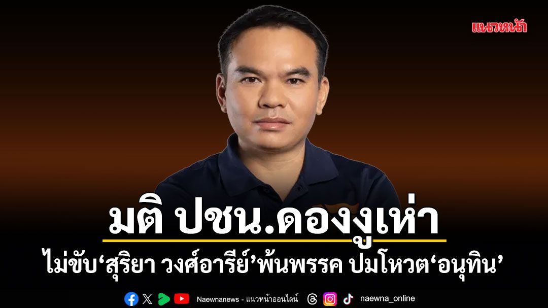 มติ ปชน.ดองงูเห่า ไม่ขับ สุริยา วงศ์อารีย์ พ้นพรรค ปมโหวตอนุทิน