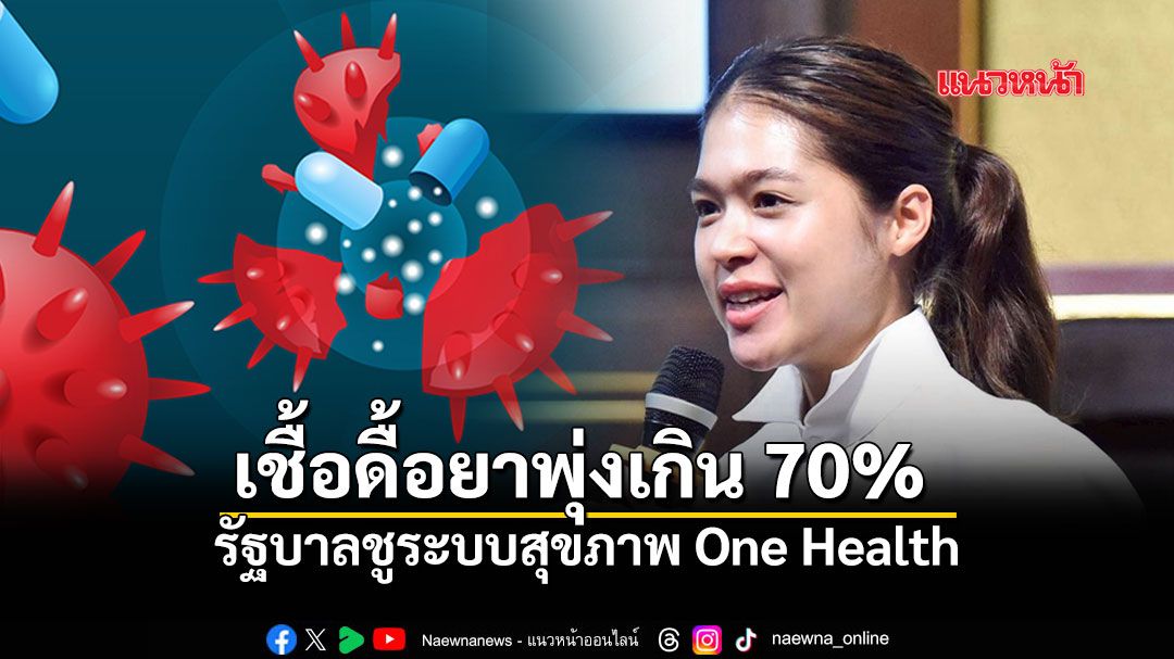 รัฐบาลชูระบบสุขภาพ One Health เฝ้าระวังภาวะดื้อยาทั้งระบบ หลังพบเชื้อดื้อยาพุ่งเกิน 70%