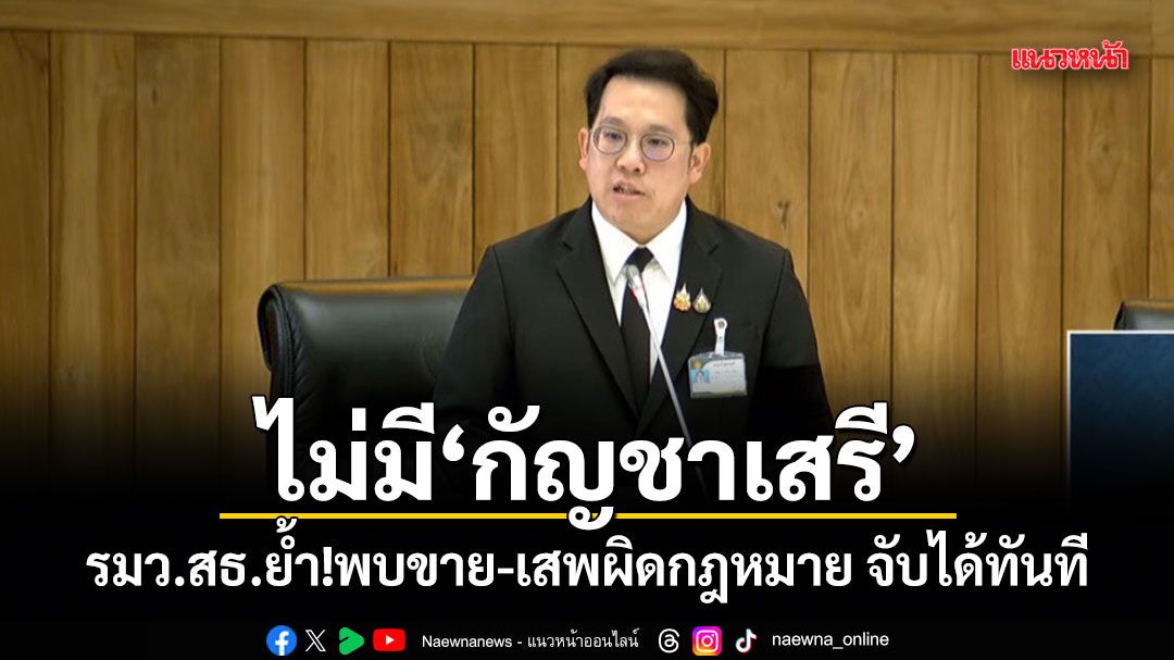 รมว.สธ.แจงวุฒิสภา ไม่มีนโยบายกัญชาเสรี พบขาย-เสพผิดกฎหมาย จับได้ทันที
