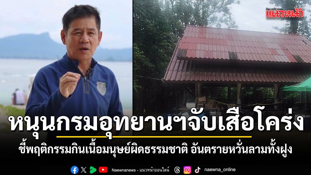 ชัยวัฒน์ หนุนกรมอุทยานฯ จับเสือโคร่งขย้ำ จนท. ชี้พฤติกรรมกินเนื้อมนุษย์ผิดธรรมชาติ อันตรายขั้นสุดหวั่นลามทั้งฝูง